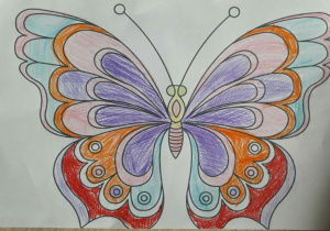„Motyl” pokolorowany przez Julię
